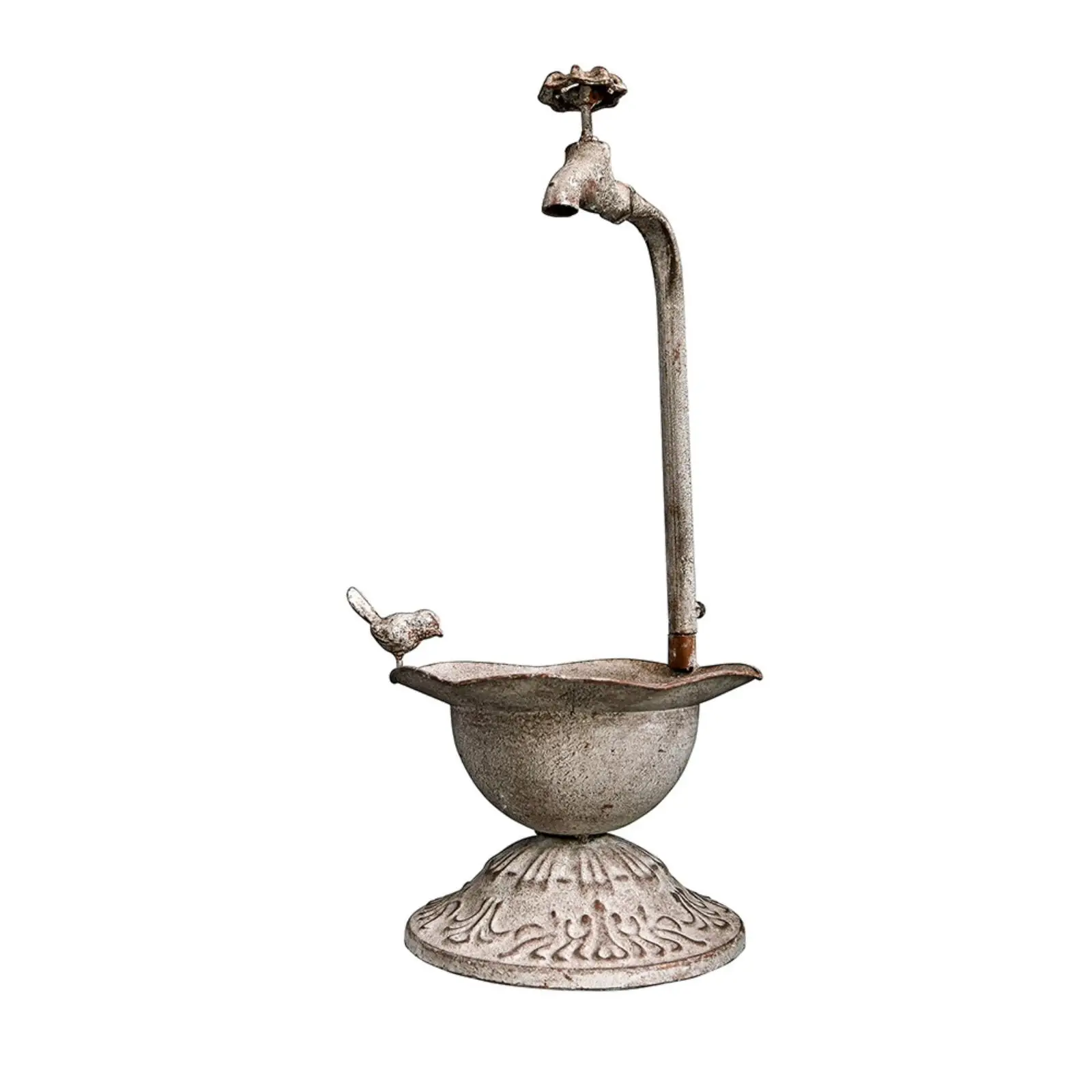 Flower Vessel with Faucet Rustic Plant Pot Chinese Style for Decorators