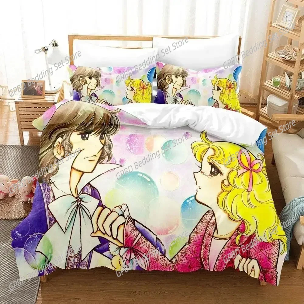 Candy Candy 3D Bedding Set Duvet Cover Pillowcases Single Twin Full Queen King Size Home Decor Quilt Boys Gift