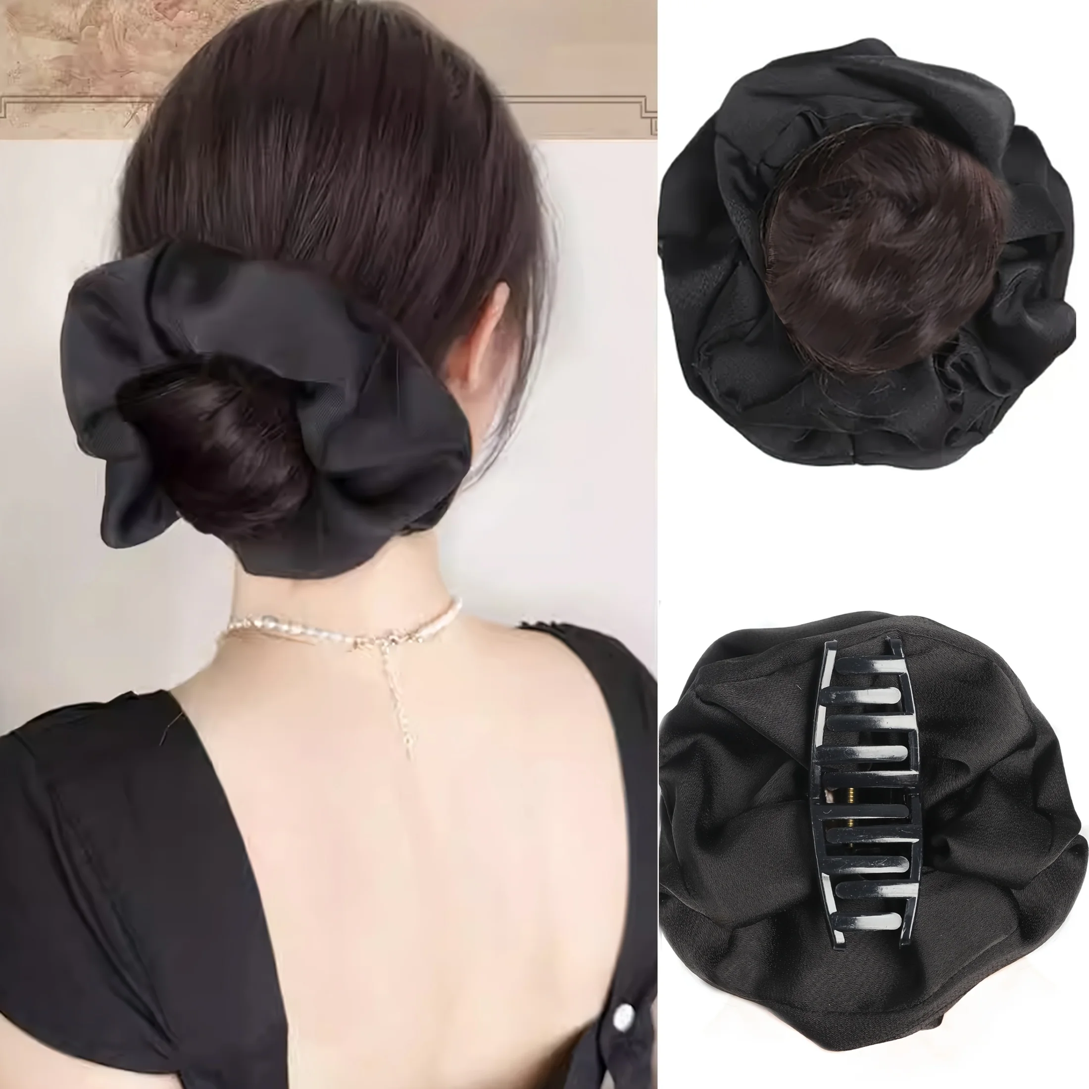 

Claw-Clip In Messy Bun Hairpiece - Versatile Short Synthetic Extension for Women, Easy to Use & Style