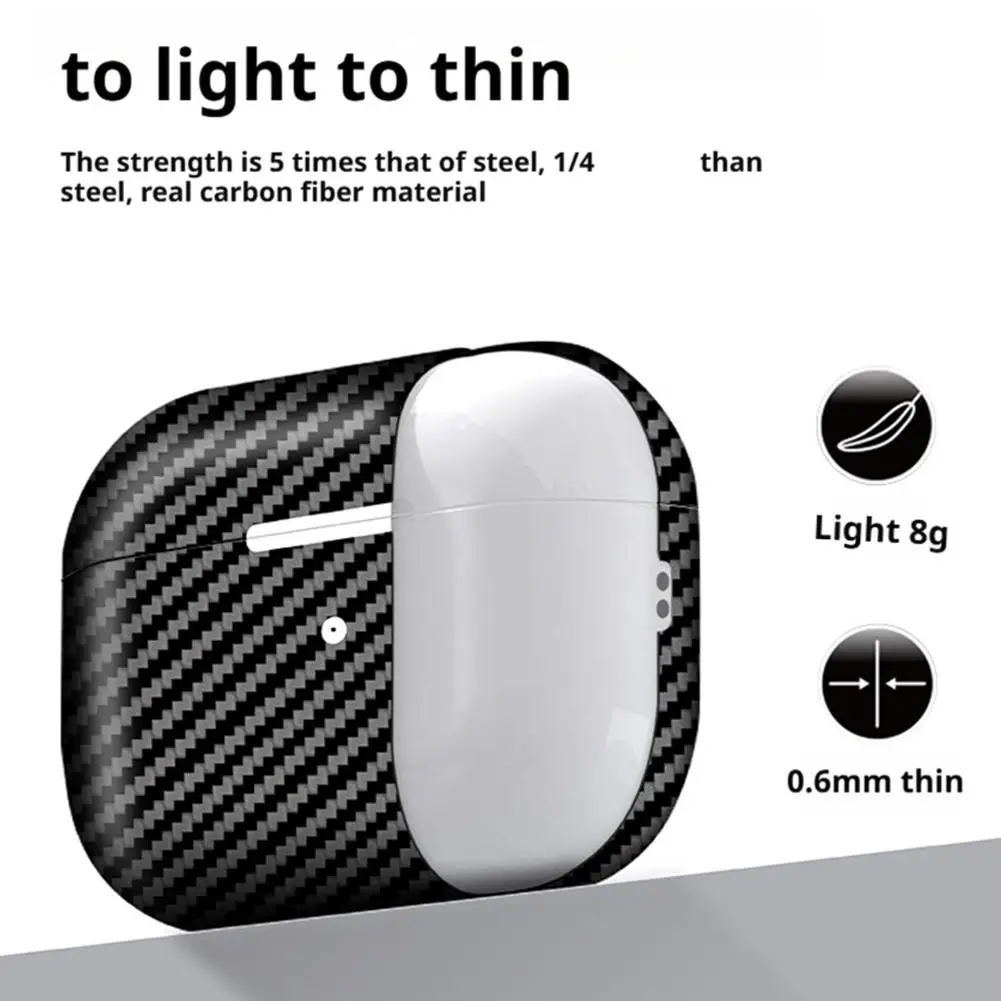 ل AirPods Pro 2/3 ألياف الكربون سماعة واقية سماعة بلوتوث مكافحة قطرة غطاء واقٍ مزخرف لهاتف آيفون ل AirPods Pro واقية