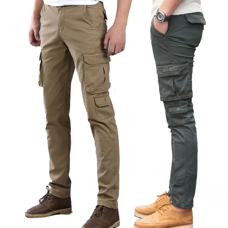 

Мужские повседневные брюки на весну-осень, зауженные, с эластичными манжетами, многофункциональные, рабочие, модные, брендовые, длинные, для активного образа жизни молодежи
