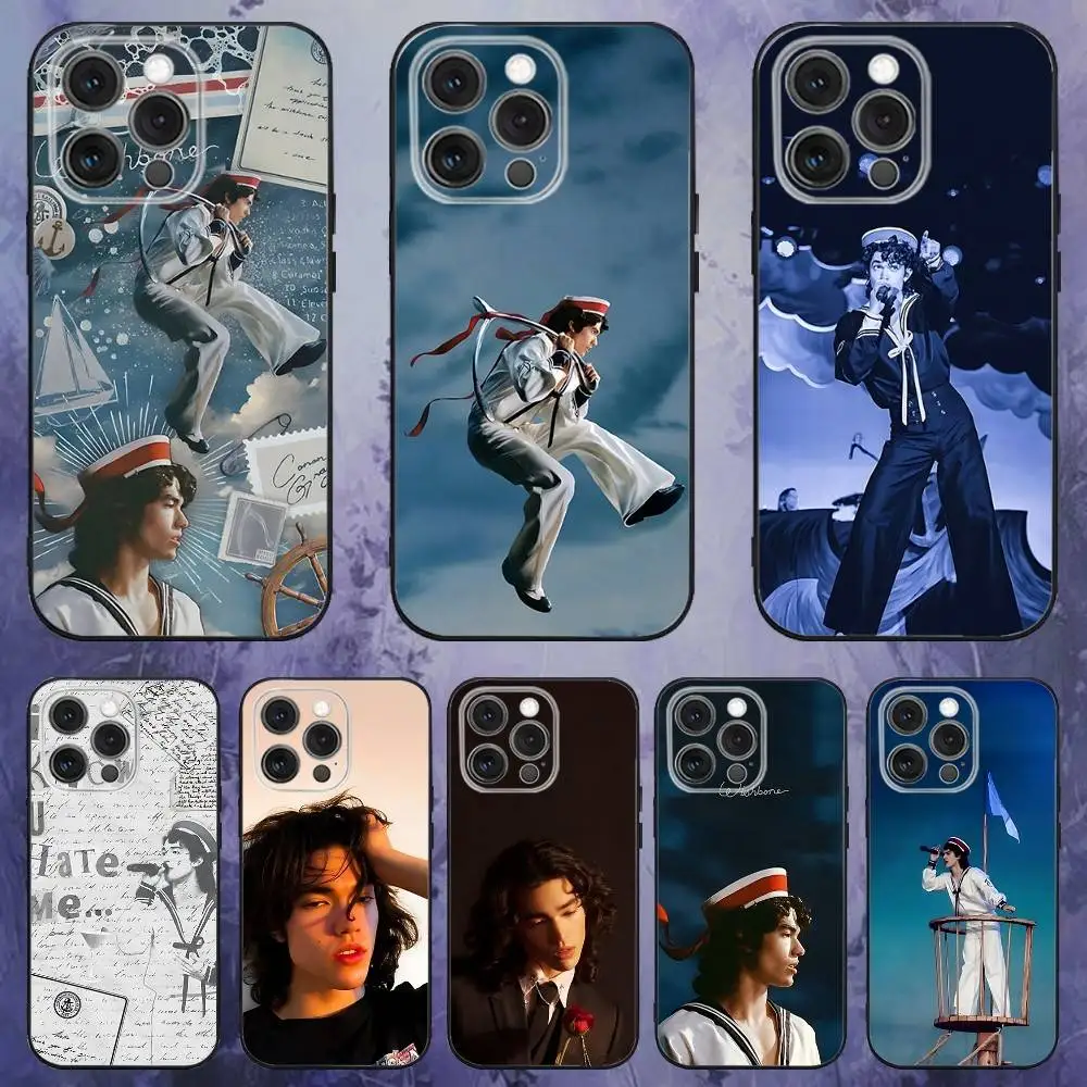 

C-Conan Gray Wishbone Phone Case For iPhone 17,16,15,14,13,12,Pro,Max,Plus,E,SE4,Air,Mini Black Soft Box