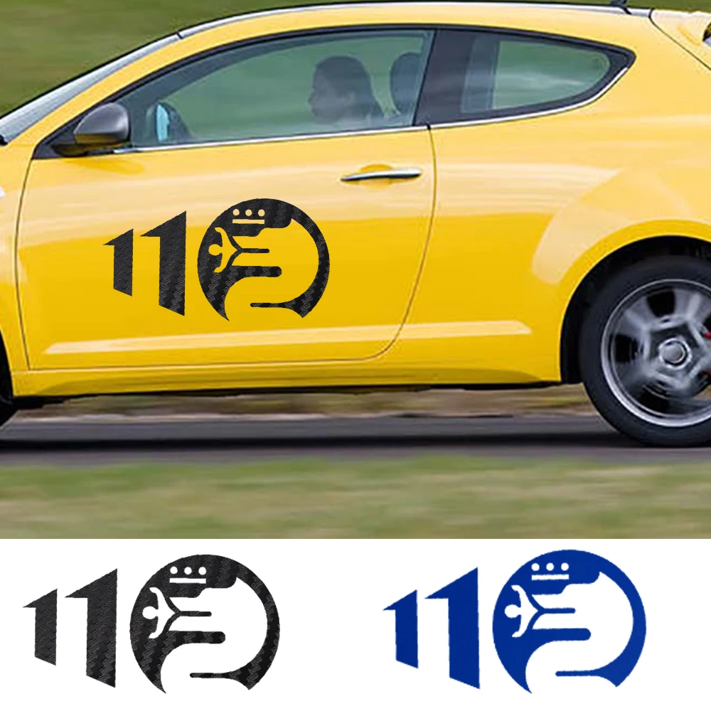 

2pcs Car Stickers 110th Anniversary Garland Stickers Car Body Decoration VInyl Decal For Alfa Romeo Giulia Stelvio Spider