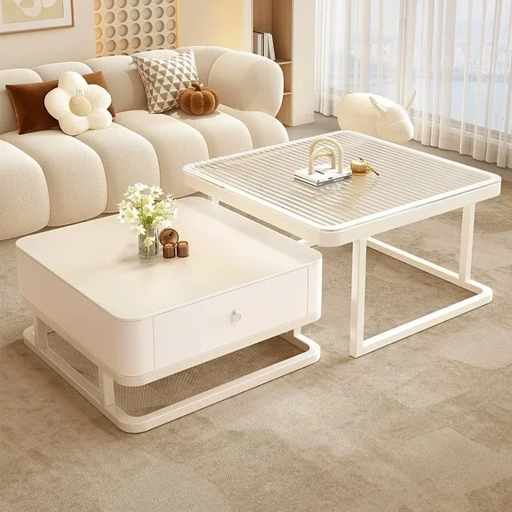 # Luxury-inspired Stone Slab Coffee Table for Living Rooms Compact Living Space Solution: Minimalist, Sophisticated Tea Table