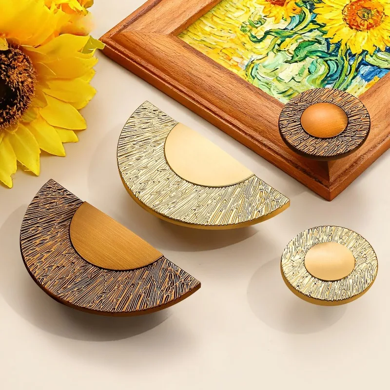 

Retro style semicircular wardrobe door handle zinc alloy drawer cabinet balcony pair of door handles