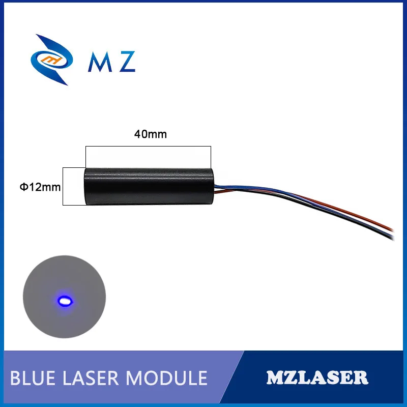 블루 도트 TTL PWM 레이저 다이오드 모듈, 산업용 등급 레이저 기계, 컴팩트, D12mm, 450nm, 1mw, 3V, Class II, 핫 세일