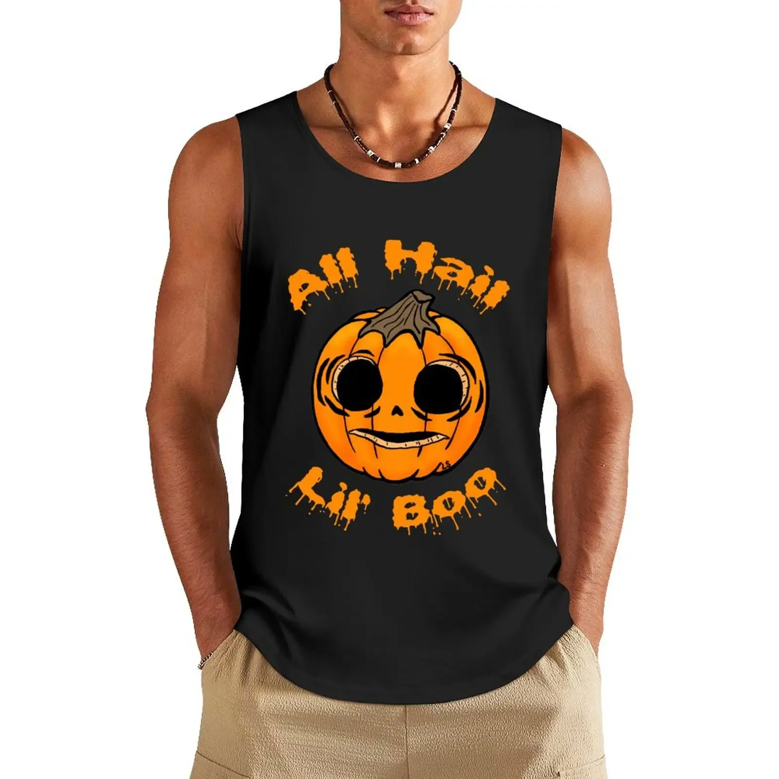 

All Hail our Pumpkin Overlord Tank Top man sexycostume t shirts