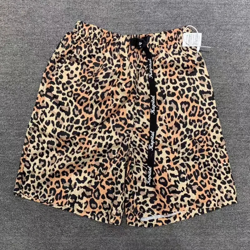 2023 Summer New Kapital Shorts Japanese Leopard Print High-quality Men Women Quick Drying Japanese Casual Sports Cargo Shorts