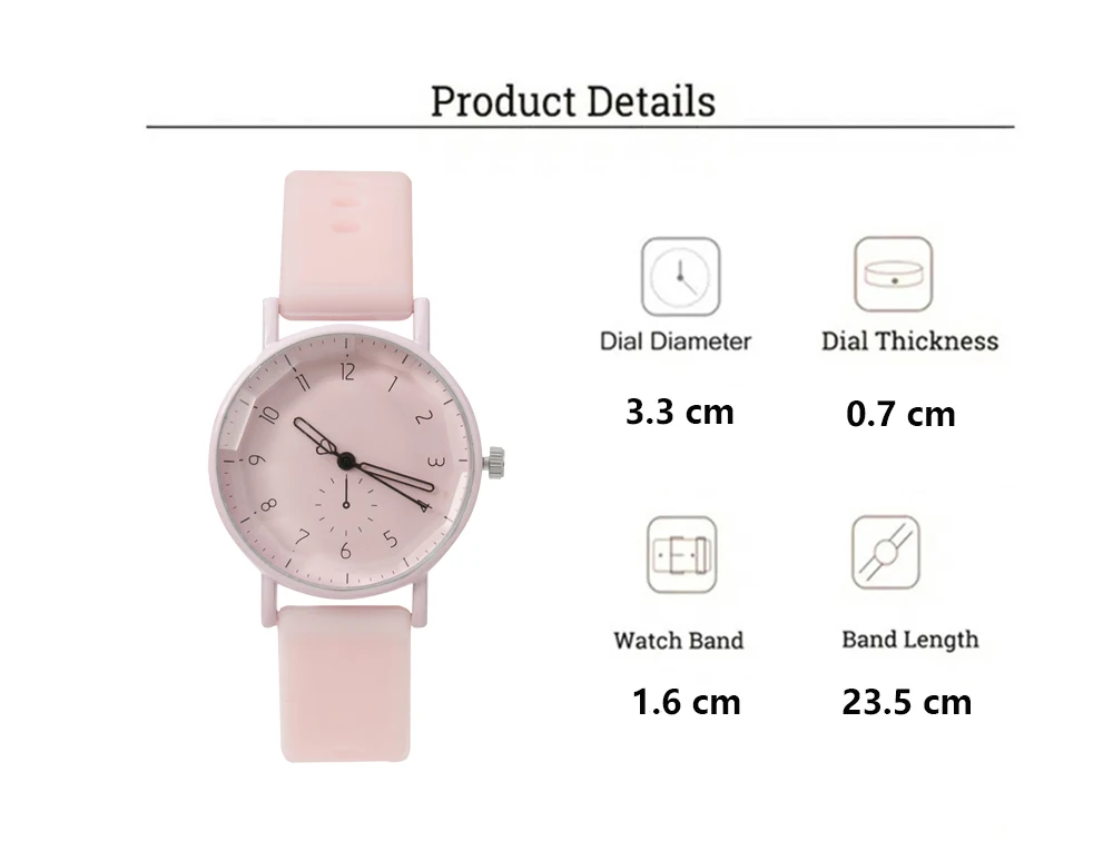 Fashion Women\'s Watch Trendy Women\'s Silicone Watches Casual Sport Style Women\'s Quartz Wristwatch