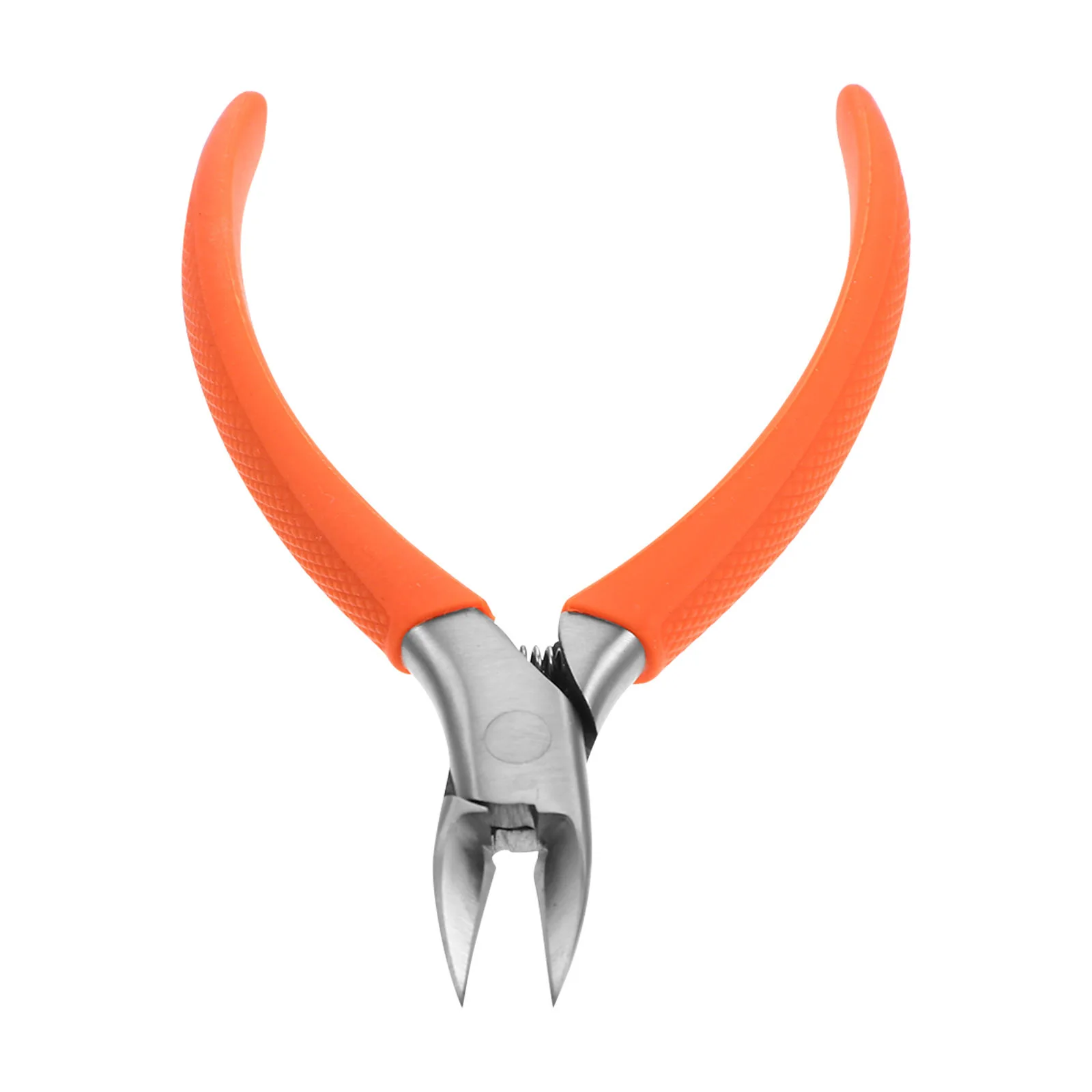 Stainless Steel Nail Clipper Orange Silicone Handle Non-Slip For Thick Toenails Dead Skin Removal Manicure Pedicure Tool