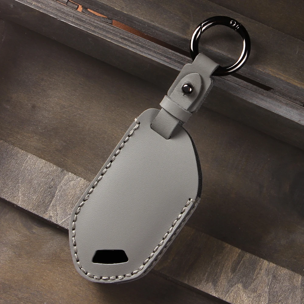 

5/6/7/8/9 Bottons Leather Car Key Case Cover Keychain for 2024 Kia Carens Picanto GT Line Carnival K8 Rio Telluride