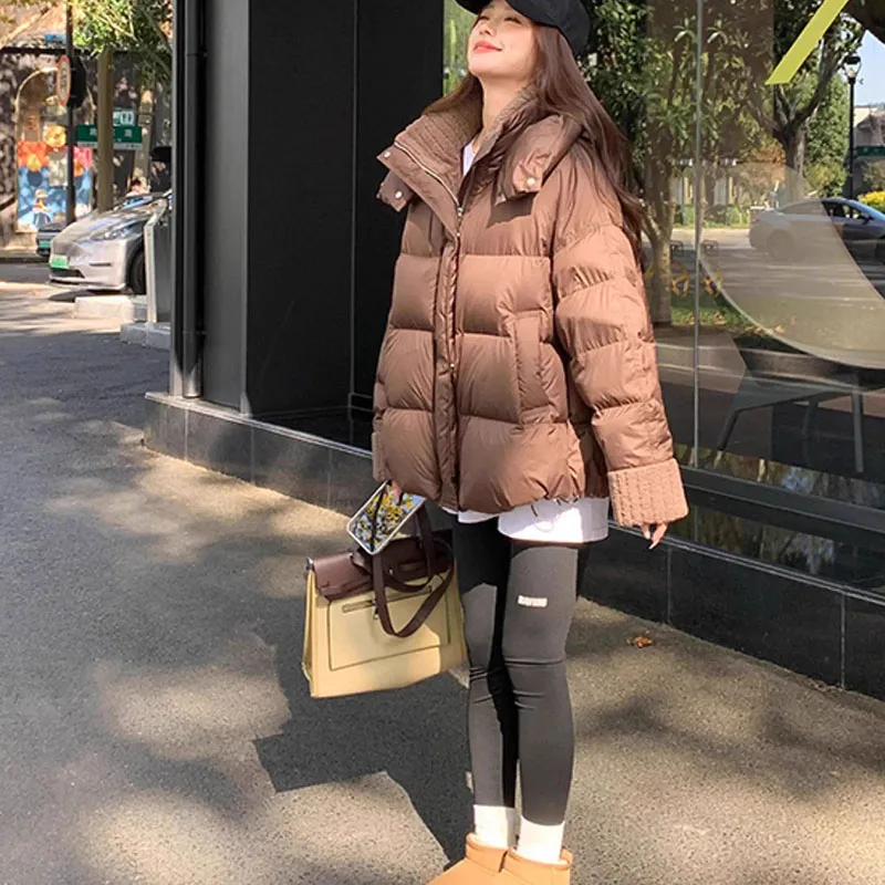 Lamb Wool Cotton Coats Women\'s 2025 New Winter Parkas Hooded Down Cotton Jacket Explosions Stitching Top Thickened Warm Outwear