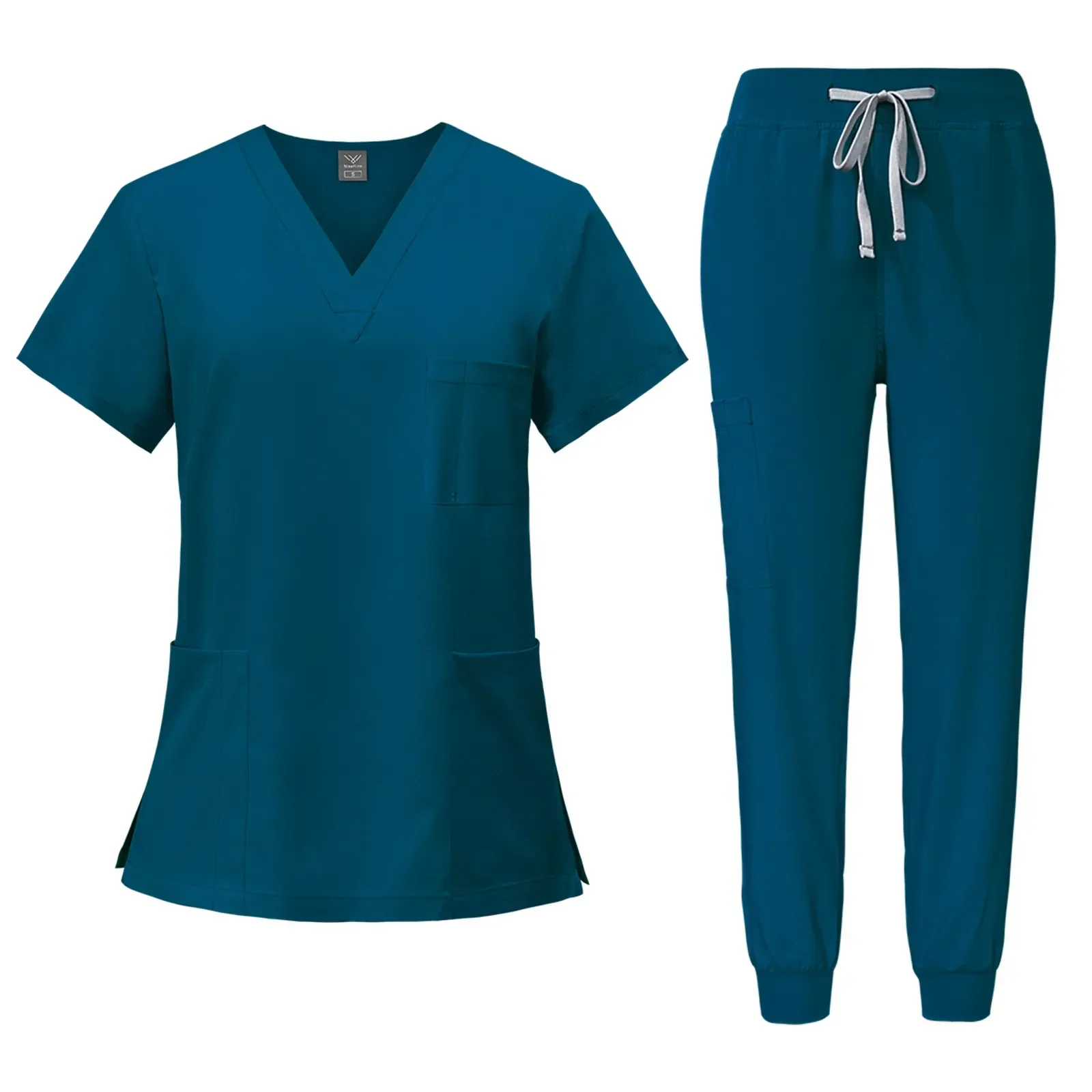 Multicolorido unissex manga curta uniforme de enfermeira de farmácia hospital médico workwear uniformes de cirurgia dentária oral conjuntos de