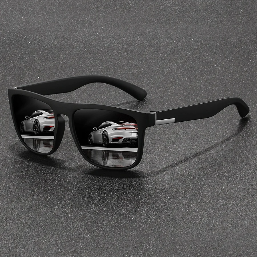 Fashion Vintage Square Sport Sunglasses Men Women Fishing Driving Man Luxury Brand Designer Sun Glasses Anti-Glare Eyewear