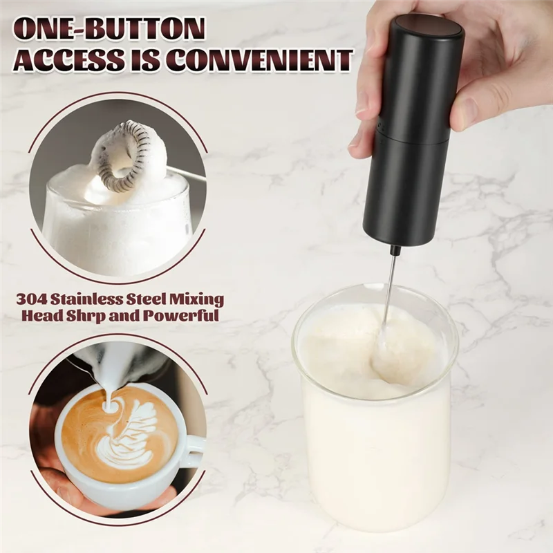 

ABLU-1 Piece Battery Operated Beverage Mixer Mini Coffee Mixer For Latte, Cappuccino, Matcha