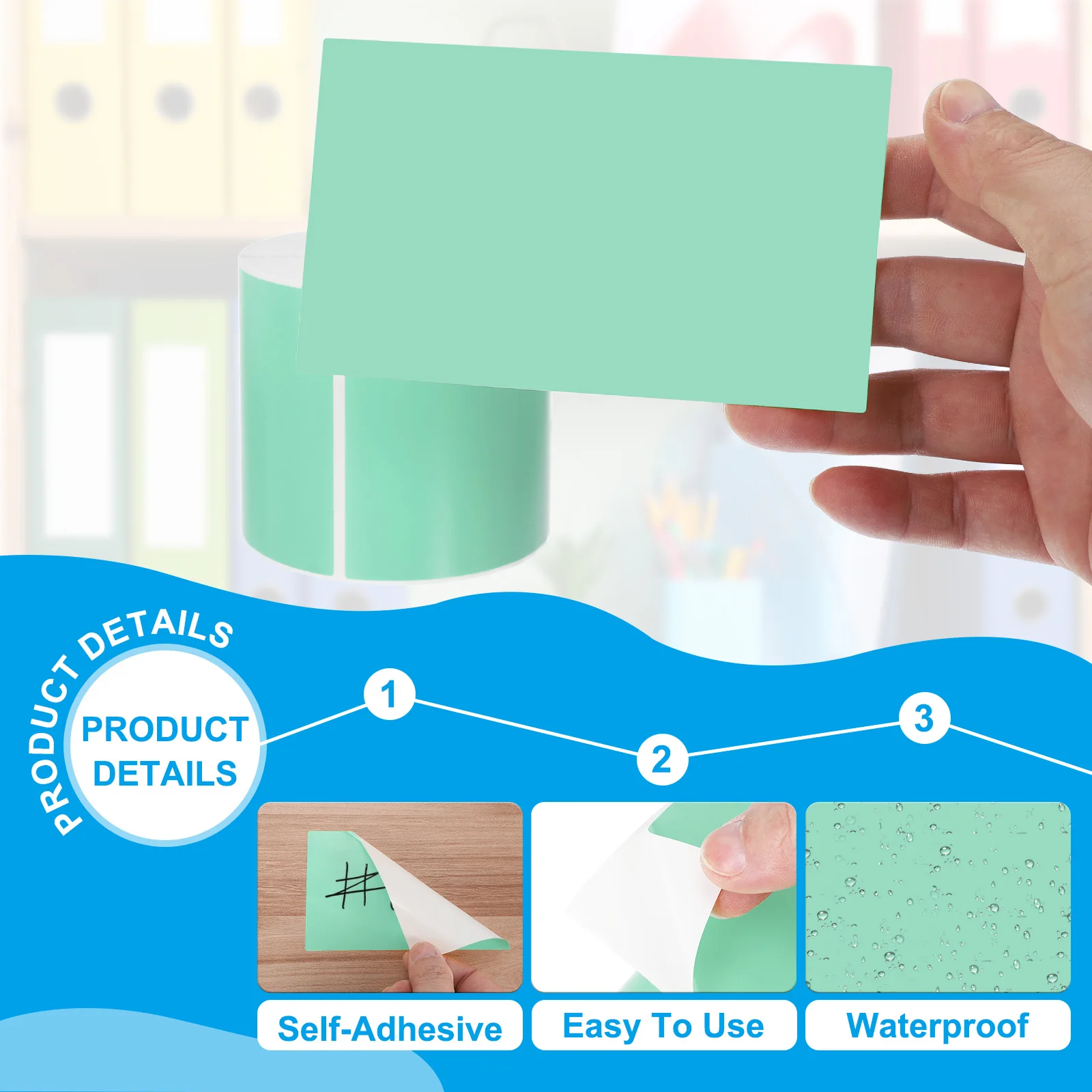 250 Pz Rettangolo Etichette Colorate Adesivo 5x3 Pollici Rettangolare Etichette di Codifica a Colori Adesivi In Movimento Etichette Etichette Adesive Carta Rivestita