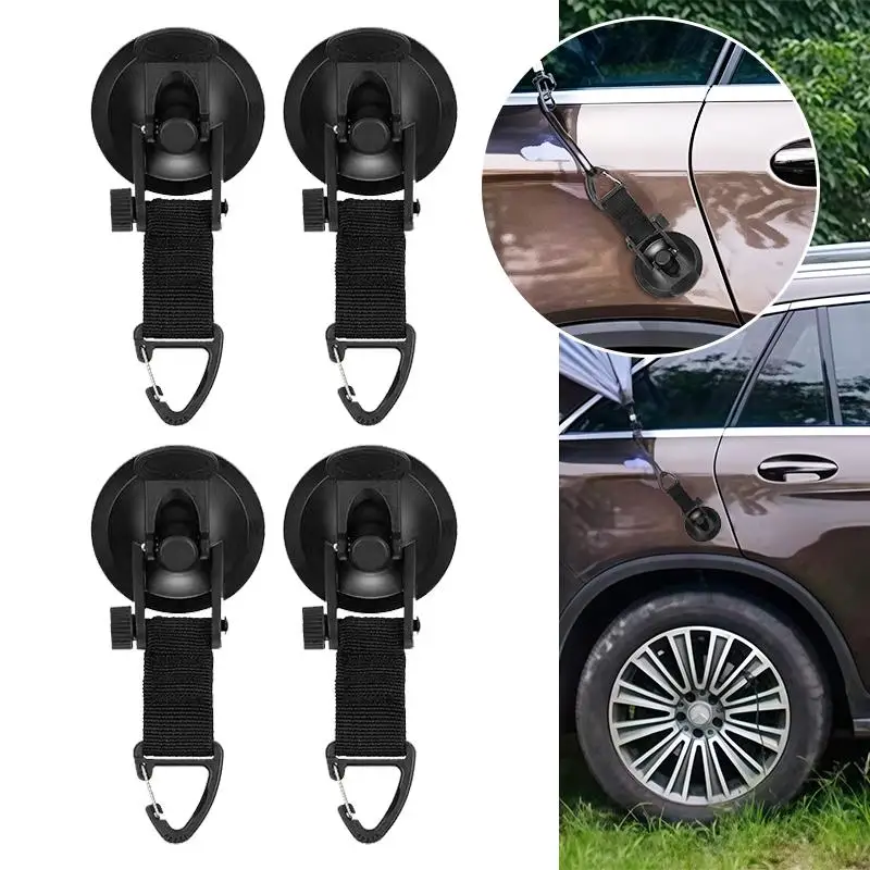 2/4 Stück Auto-Saugnapfanker Befestigungshaken für Camping-Planen als Auto-Seitenmarkise für Outdoor-Wohnmobile und Vans Planenzubehör