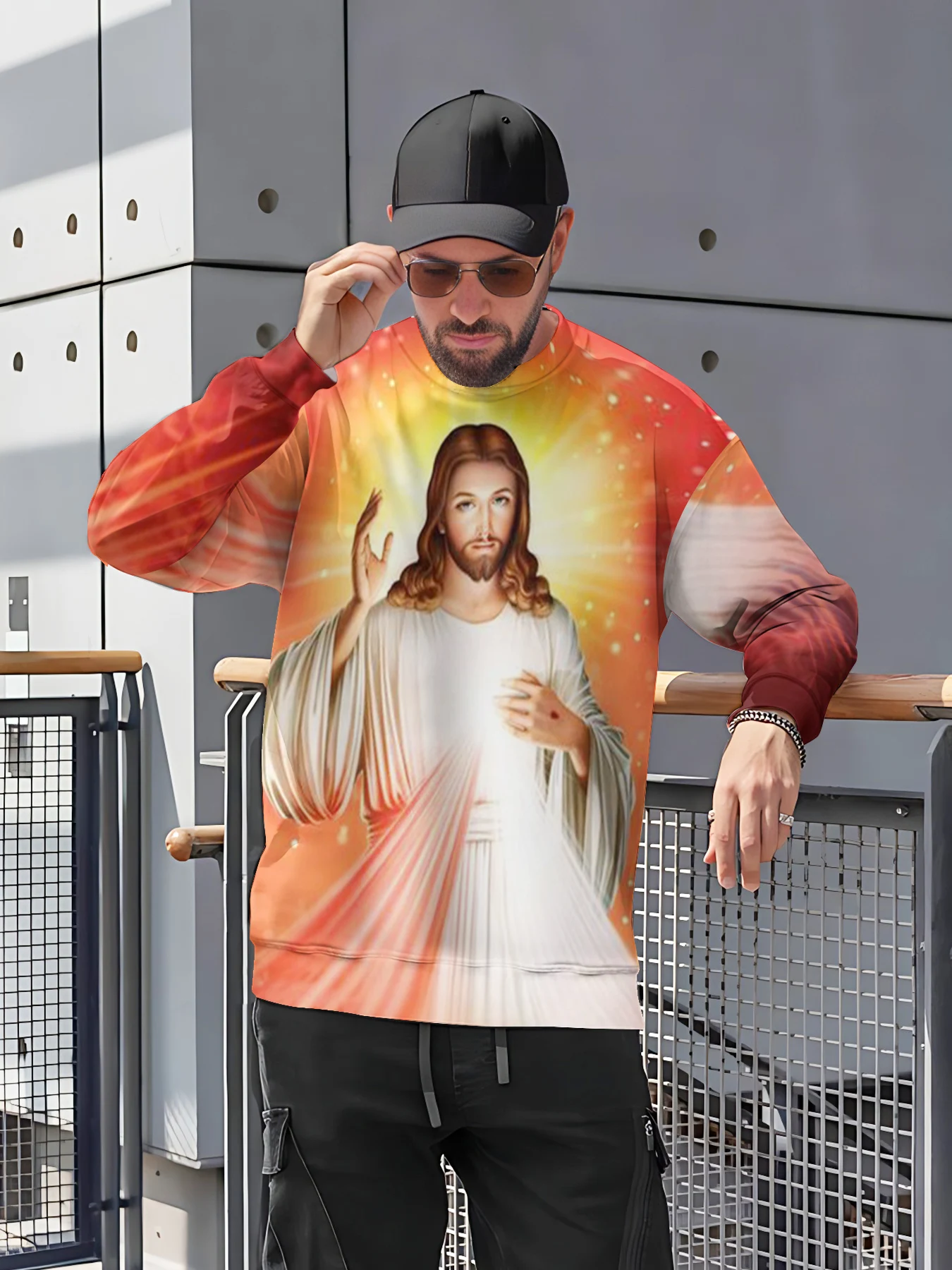 Christianity Sweatshirt Jesus Graphics Printed Round Neck Sportshirt Men Women Long Sleeve Casual Male Fashion Style Tops