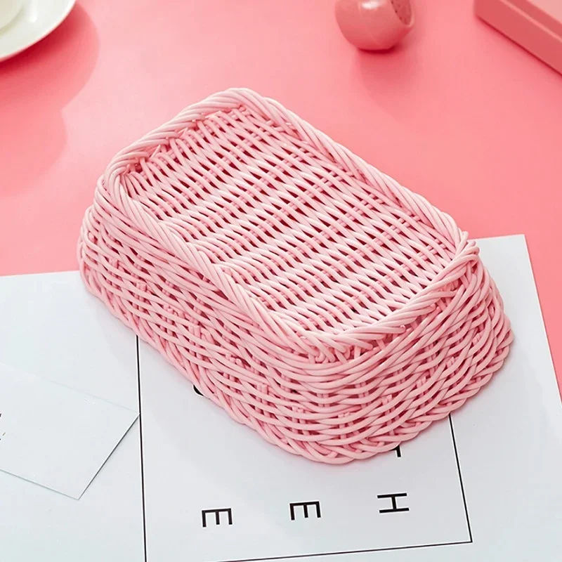 Home Storage Basket Desktop Basket Photo Props for Home Storage Decoration Sweet Color Basket Nordic Storage Fruit