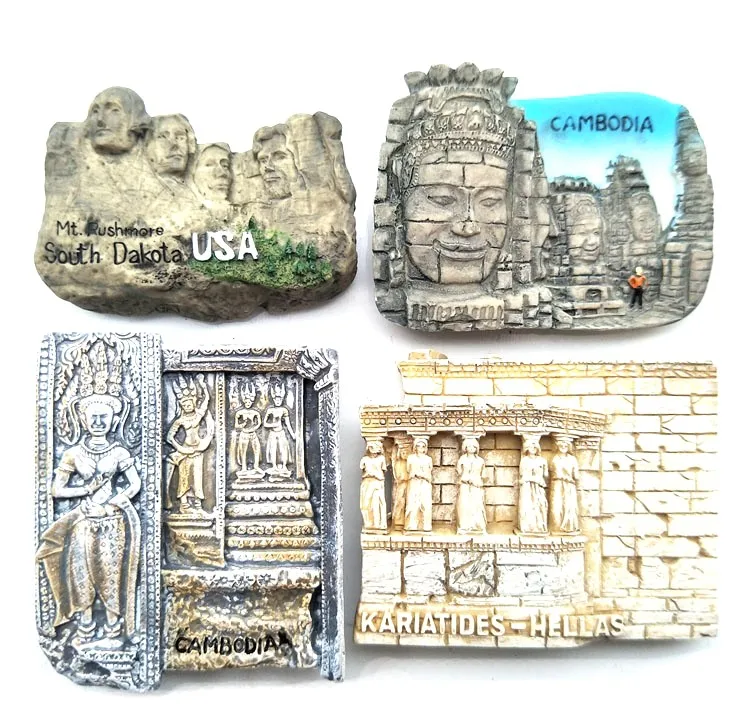Europa, Camboya, Angkor Wat, Bayon Temple, regalos conmemorativos del turismo, pegatinas para frigorífico