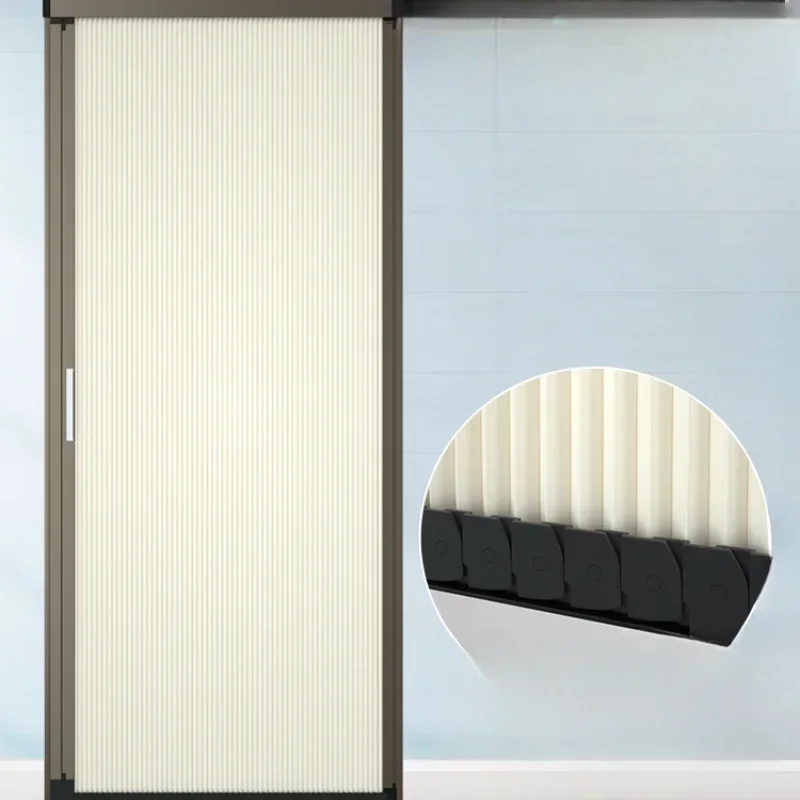 

Folding door trackless kitchen sliding bathroom partition bedroom bathroom invisible non-punching sliding door