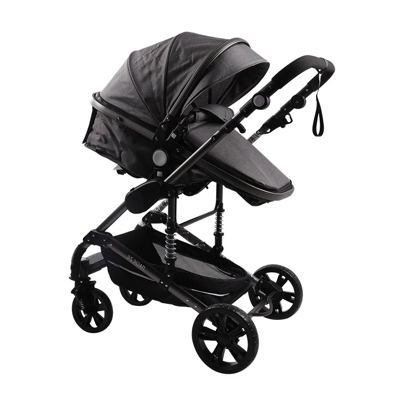 

Luxurious Baby Stroller 3 in 1 Portable Travel Baby Carriage Folding Prams Aluminum Frame High Landscape Car for Newborn Baby