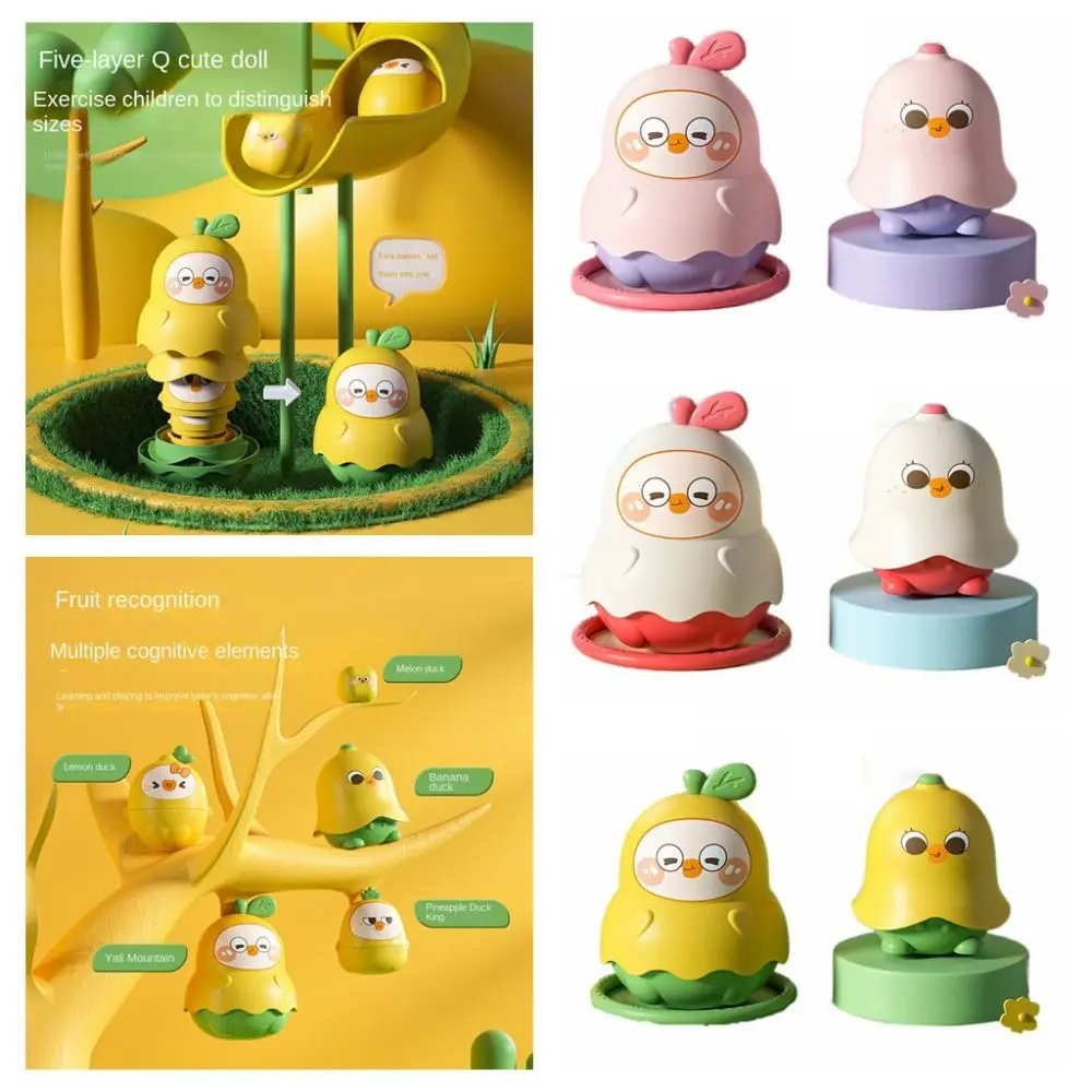 Toy Decorations Diy Duck Pear Set Doll 5th Floor Fruit Russian Dolls Concept of Size Q Cute Baby Cup Set Children