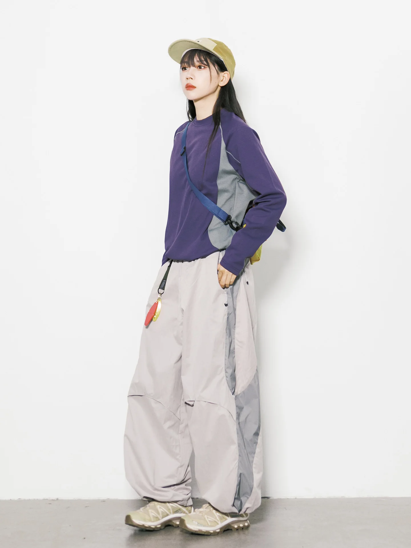 Outdoor Functional Color Block Work Trousers Men Women Loose Straight Leg Quick Dry Casual Long Trousers RCDB Mountain Series