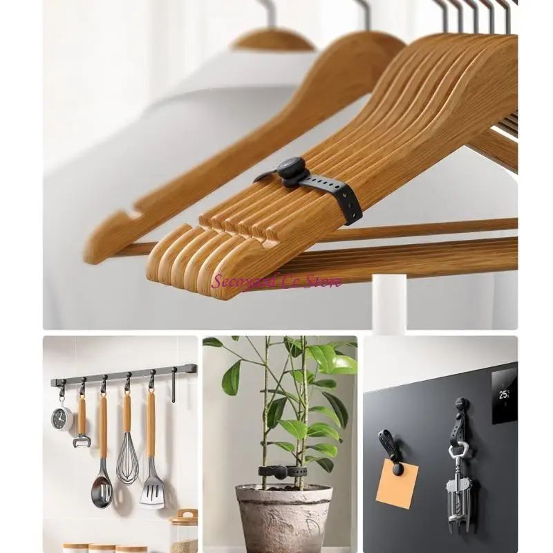 N3UC 6Pcs Adjustable Silicone Cable Organizers Wire Line Keeper For Neat Desks