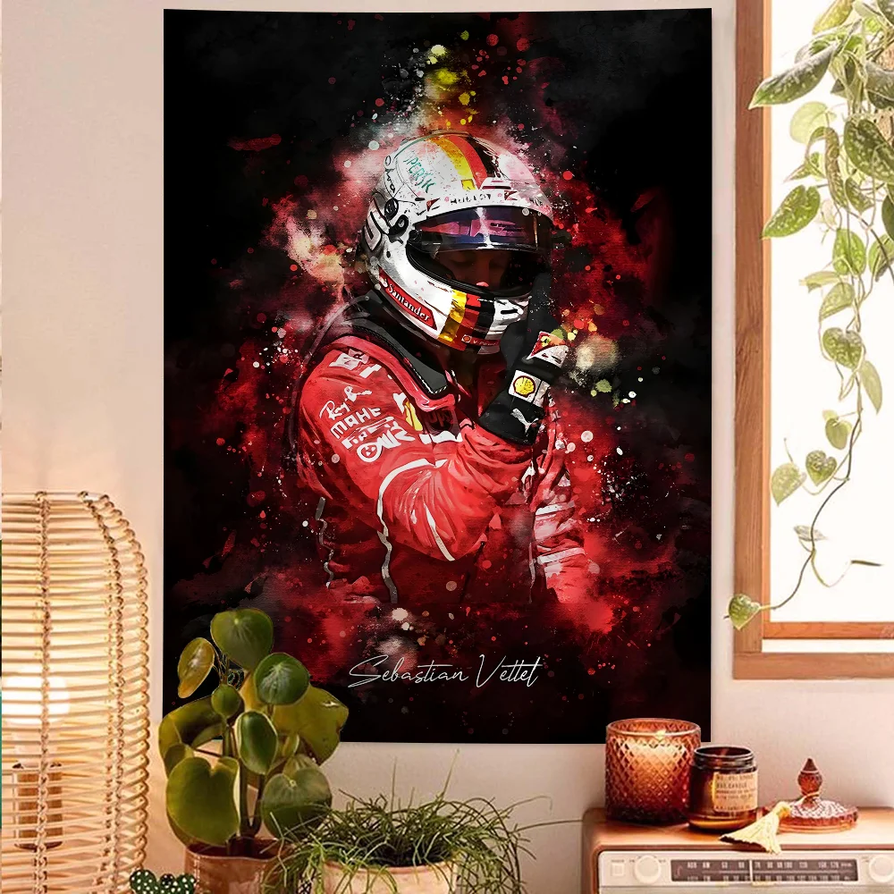 أوراق كرتون معلقة على الحائط ، F1 ، الصيغة 1 ، أسطورة متسابق ، لويز هاملتون ، فن نسيج ، غرفة الخيال العلمي ، ديكور المنزل #6