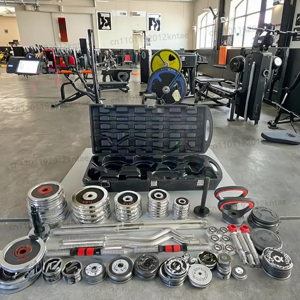 Adjustable Dumbbell High Quality 55kg Chrome Cast Iron Adjustable Dumbbell Set Wholesale Chrome Barbell S4286f23b0b3c464e80cc2050f61025332