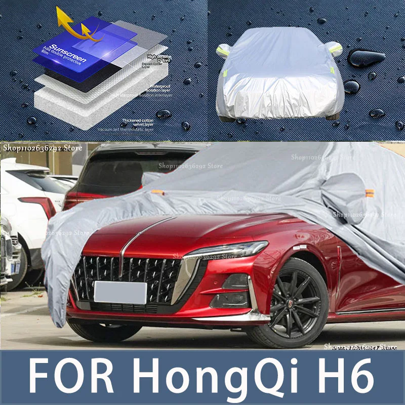 

For HongQi H6 Outdoor Protection Full Car Covers Snow Cover Sunshade Waterproof Dustproof Exterior Car accessories