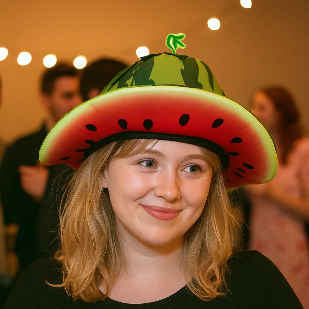 

Beach Cap Creativity Watermelon Hat Comfortable Soft Halloween Cap Cute Unisex Bucket Hat Children