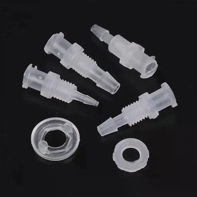 Lock Adapter Straight Through Plate PP Plastic Air Valve Pipe Subpackaging Instrument Syringe Air Tube Adapter