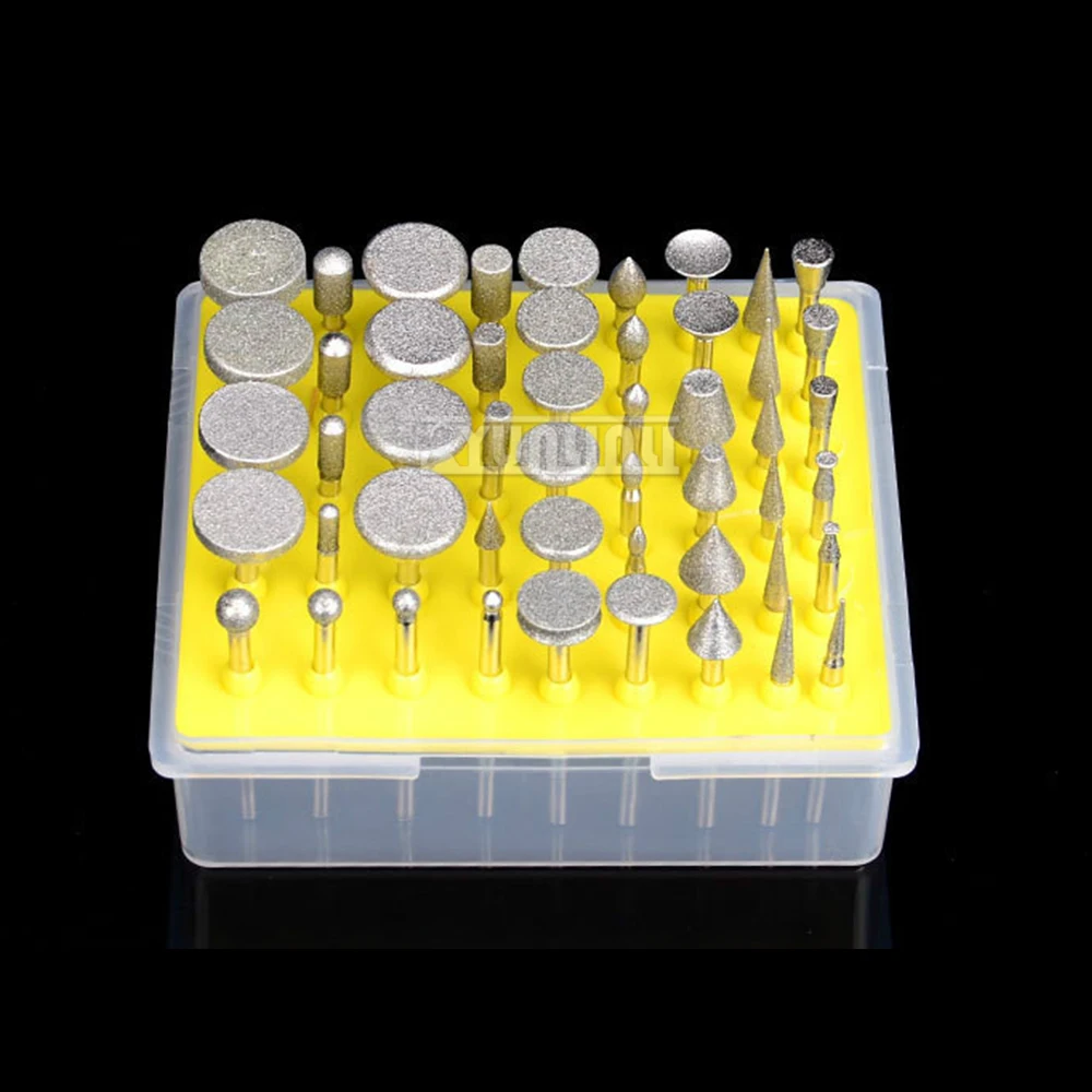 50 قطعة رؤوس طحن نحت الماس ، اليشم ، الشمع الكثيف ، الحجر الخام ، مصقول ، مقشر ، رمل الماس ، إبر الطحن 2025 جديد