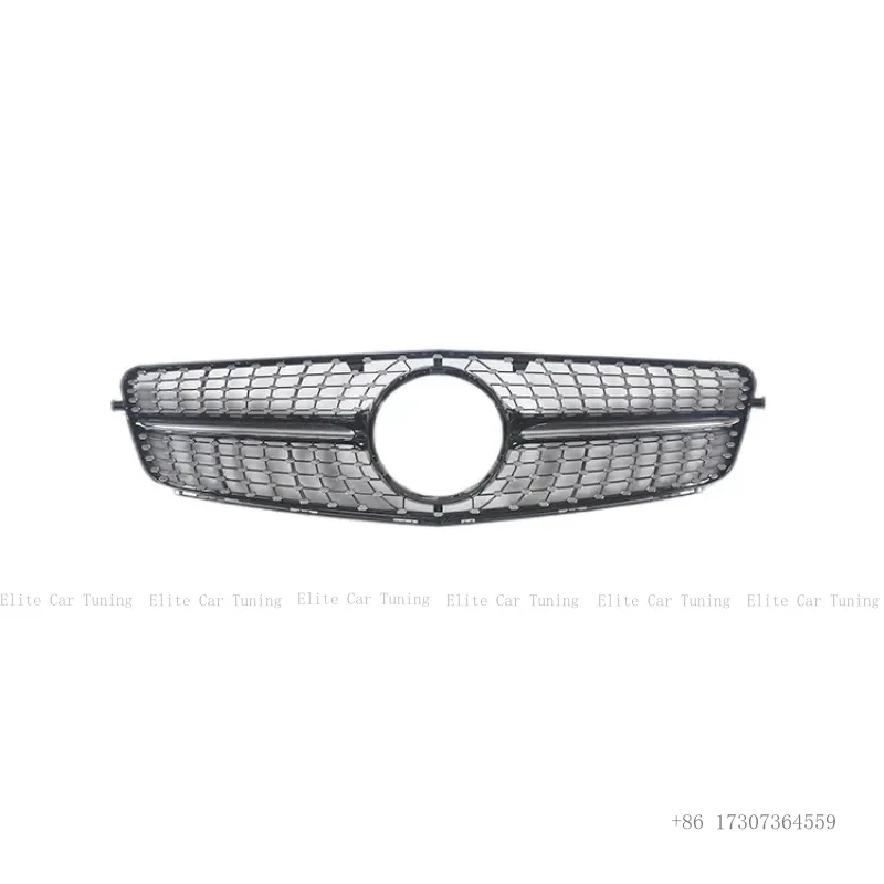 

Новые роскошные дизайнерские автомобильные аксессуары: черные решетки переднего бампера Diamond/GTR для Mercedes-Benz C-класса W204 2008-2013