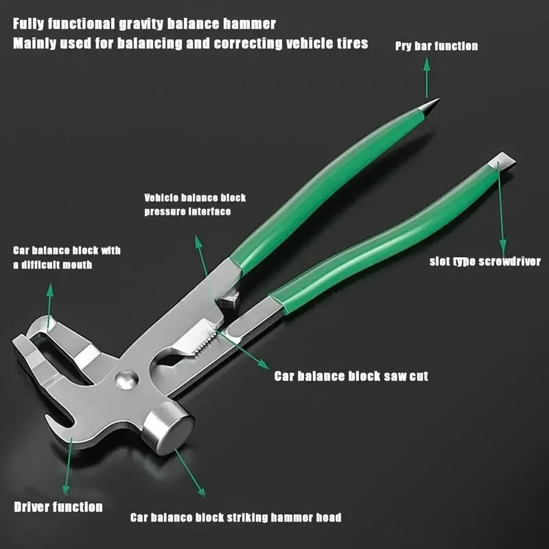 Car Wheel Weight Hammer Tool  for Tire Repair Tool Car Tires Wheel Balancer Weight Plier Automobile Wheel Balancing Hammer