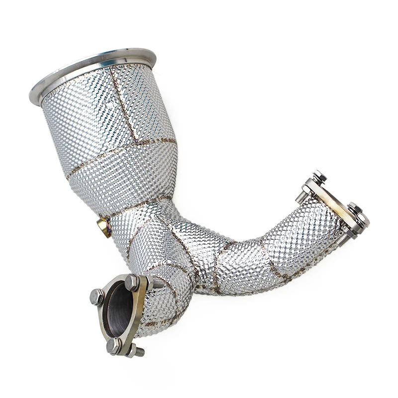 

Yooking Stainless Steel Heat Shield Downpipe For AUDI S4/S5 B9 3.0T 2019-2023 Free Flow Exhaust Pipe In Stock