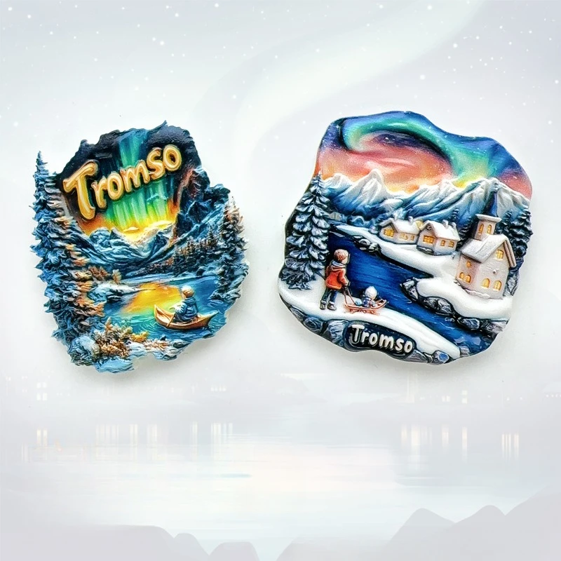 Norway Troms Ø Refrigerator Sticker Travel Souvenir Original Design Cute Home Decoration Gift with Souvenirs