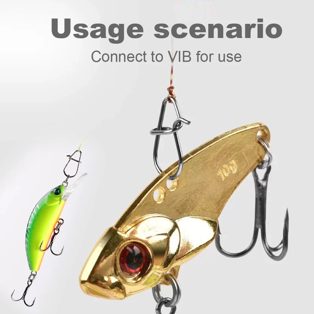 100 قطعة طقم إغراء موصل هوك معالجة اكسسوارات قطب يدور المفاجئة مشبك كليب دبوس Fastlock شوبك حلقة والعتاد الصيد