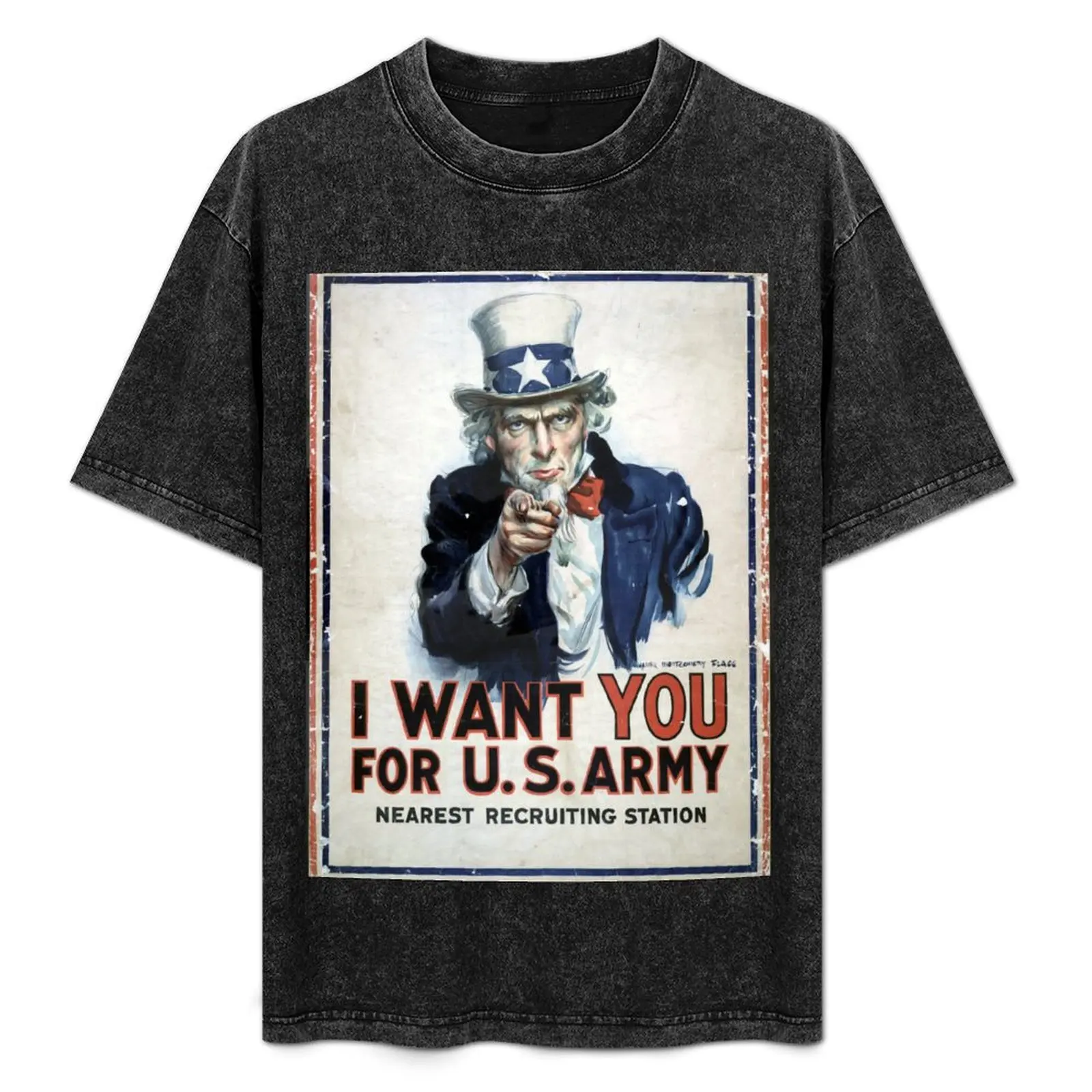 

I want you for U.S. Army : nearest recruiting station / James Montgomery Flagg T-Shirt man clothes oversizeds shirts men graphic