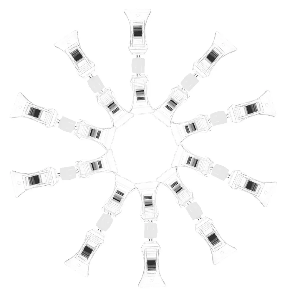 

20Pcs Double Head Advertising Clips Clear Rotatable Plastic Sign Holders for Retail Store Shelf Price Display Merchandising