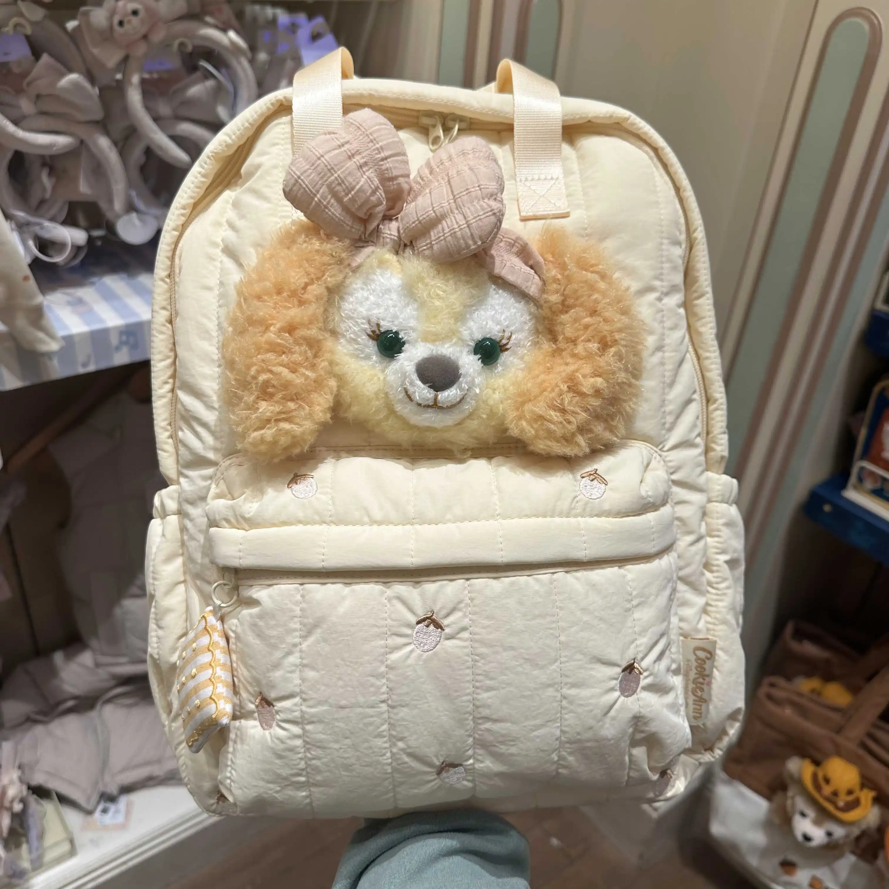 ของที่ระลึกจากดิสนีย์แลนด์ - กระเป๋าเป้สะพายหลังคู่ลายดิปปี้และผองเพื่อน พร้อมพวงกุญแจตุ๊กตาขนนุ่ม - ของขวัญวันเกิดสำหรับเด็กผู้หญิง