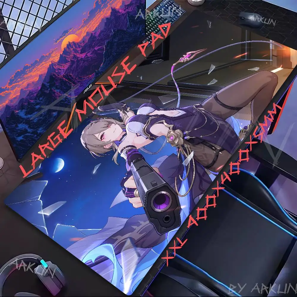 

Fashion Cool Honkai Impact 3rd Rita Senadina Game Mousepad Laptop Computer Keyboard Accessories Mouse Mat Rug Extended Desk Mats