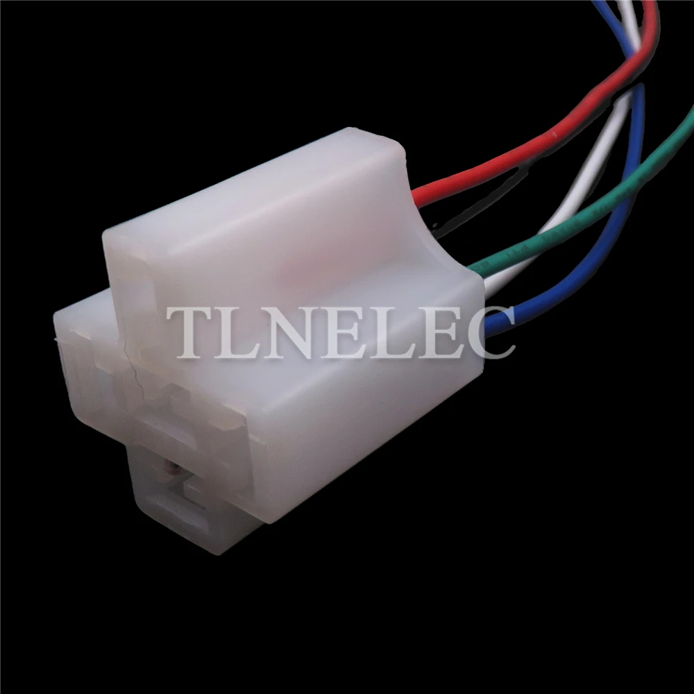 5 Pin Way Car Instrument Large Current Wiring Harness Unsealed Socket with Wires Auto Relay White Connectors