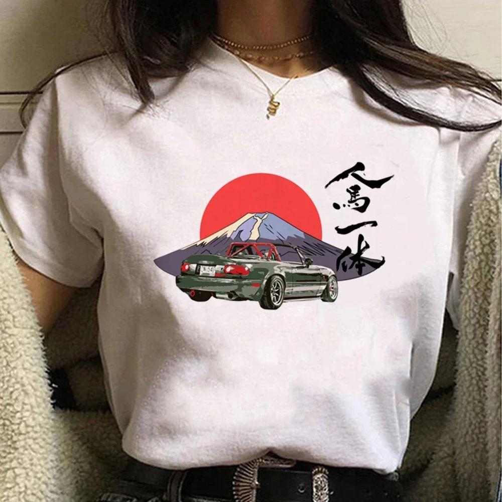 Cartoon Cute Cars Graphic Print Women T Shirts Summer Casual Harajuku Streetwear Round Neck Tops Versatile Short Sleeve Unisex