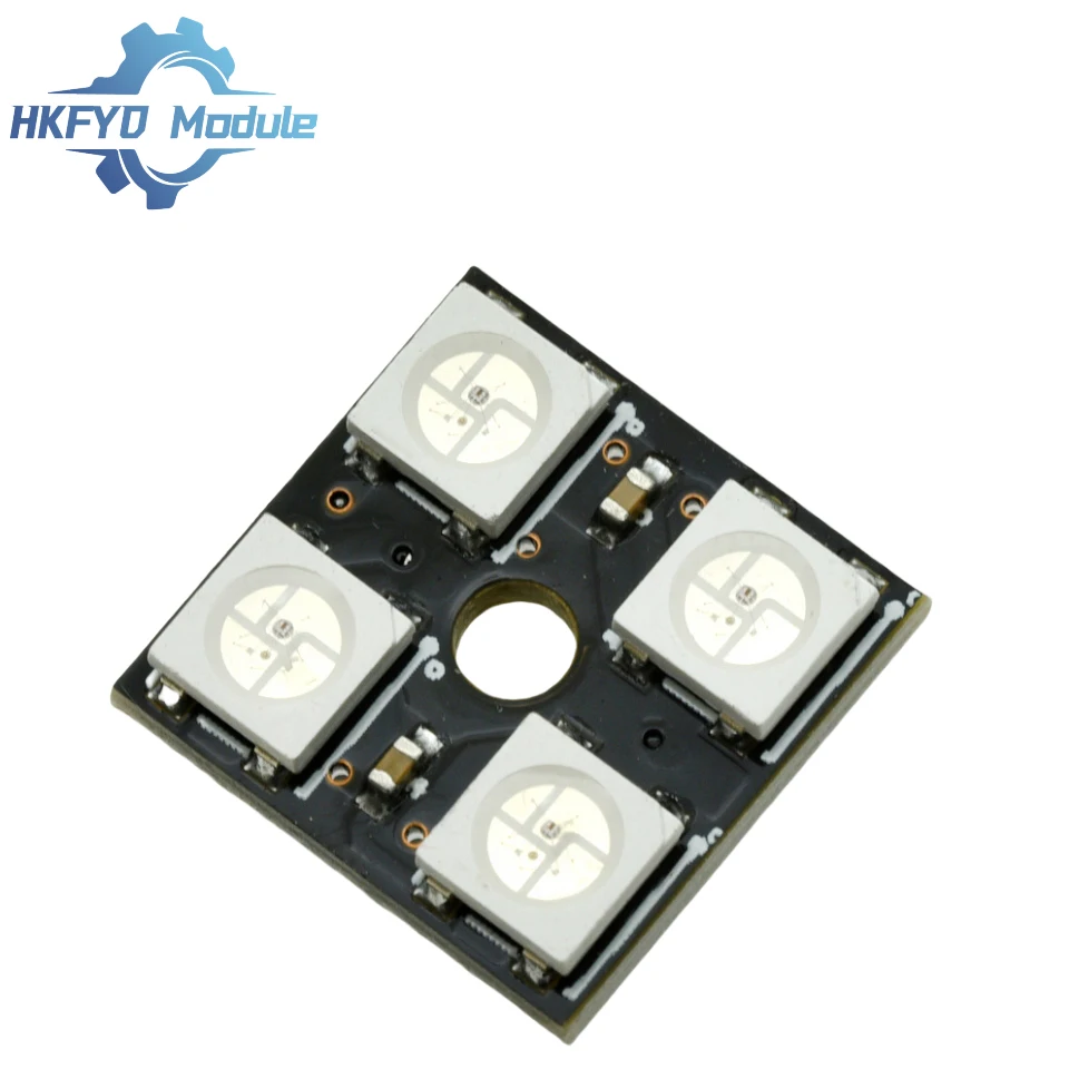 1-50 SZT. WS2812 4-Bitowy Moduł Panelu LED RGB 4-Kanałowy 5050 Pełnokolorowa Płytka Lampy dla Arduino, DC 5V Inteligentne Oświetlenie