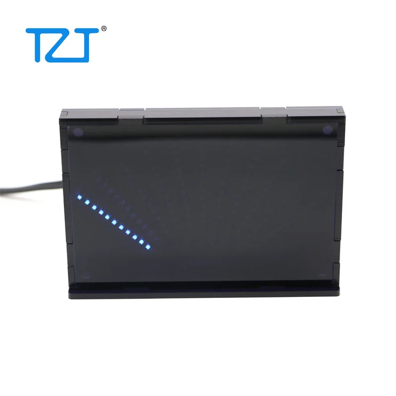 TZT ASK11 LED Music Audio Spectrum Display, VU Medidor, Fan-Shaped Ponteiro, Indicador de Nível, Amplificador com Case