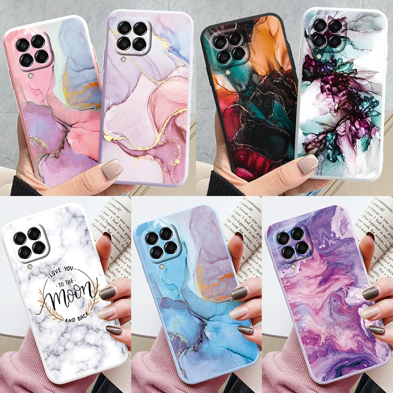 Case For Samsung Galaxy M33 M53 5G Phone Cover Vintage Marble Watercolor Painting Silicone Soft Funda For Samsung M 33 Coque