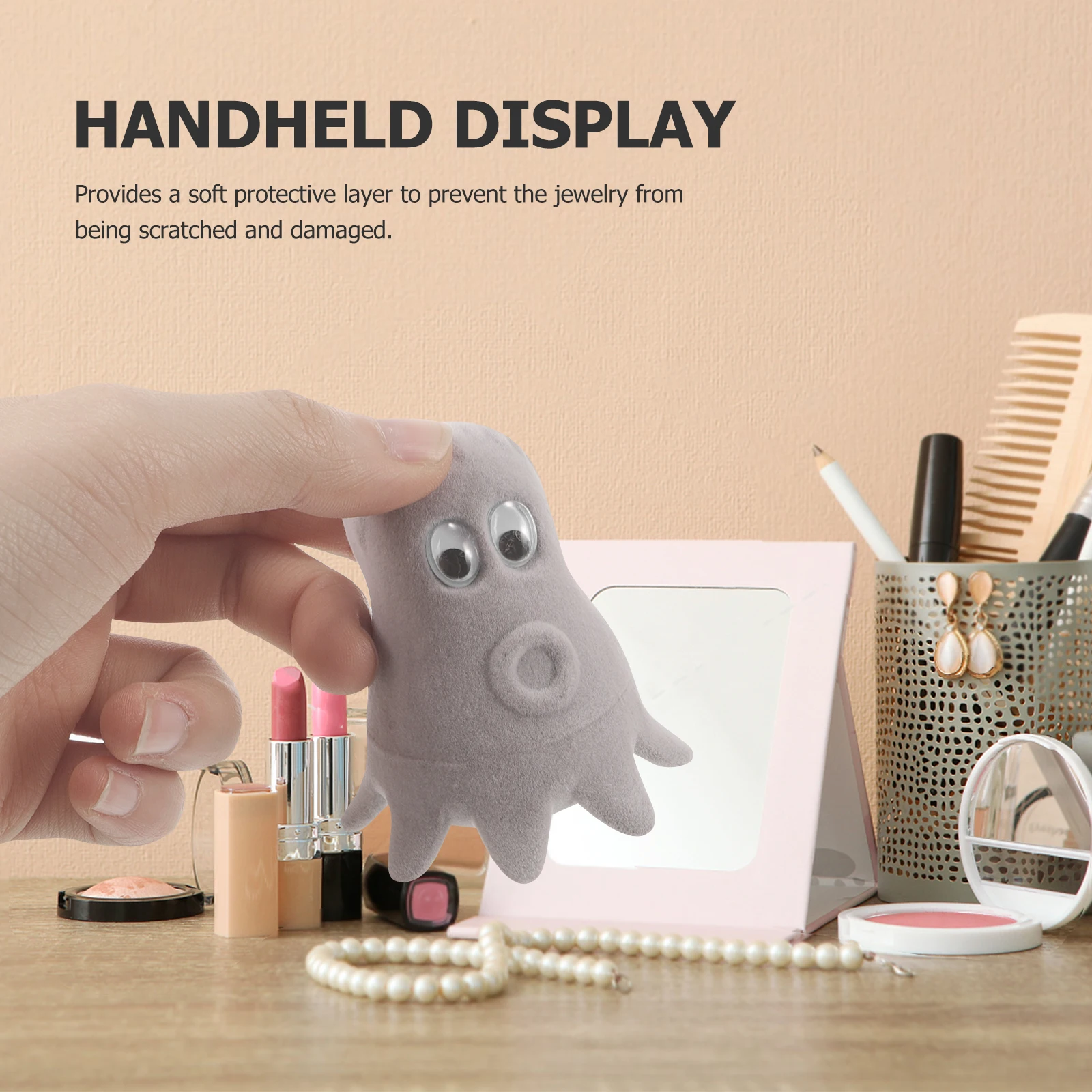 

Gray Octopus Ring Box Cushion Lining Jewelry Holder Wedding Ceremony Ring Gift Box Proposal Organizer Case Jewelry Gift Boxes
